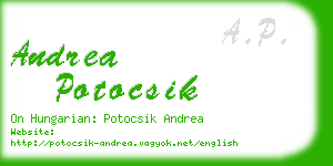 andrea potocsik business card